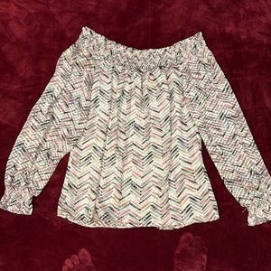 NEW WHBM Off Shoulder Long Sleeve Blouse